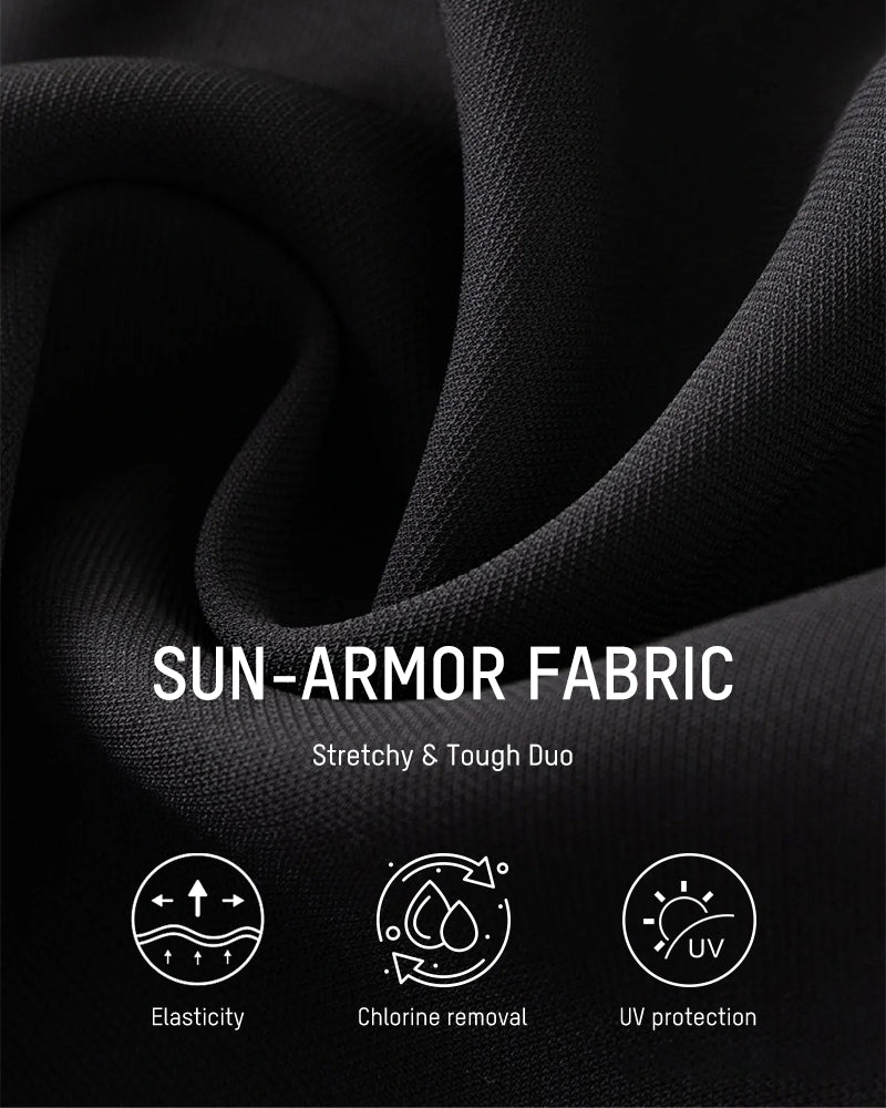 V-Neck Side-Slit One-Piece Swimdress