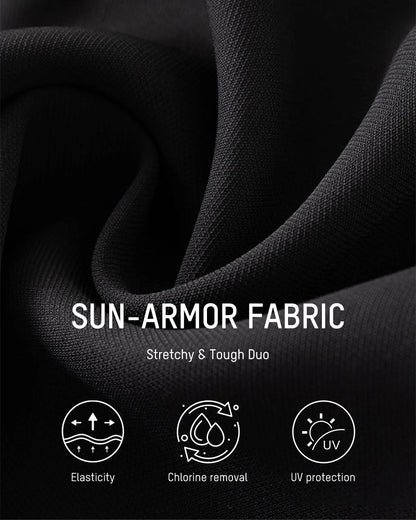 V-Neck Side-Slit One-Piece Swimdress